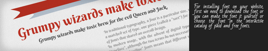 Installing custom fonts on website